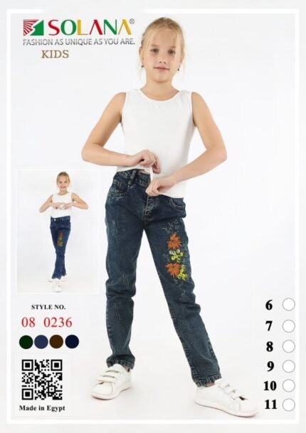 بنطلون جينز بناتي مقاسات 6-7-8-9-10
